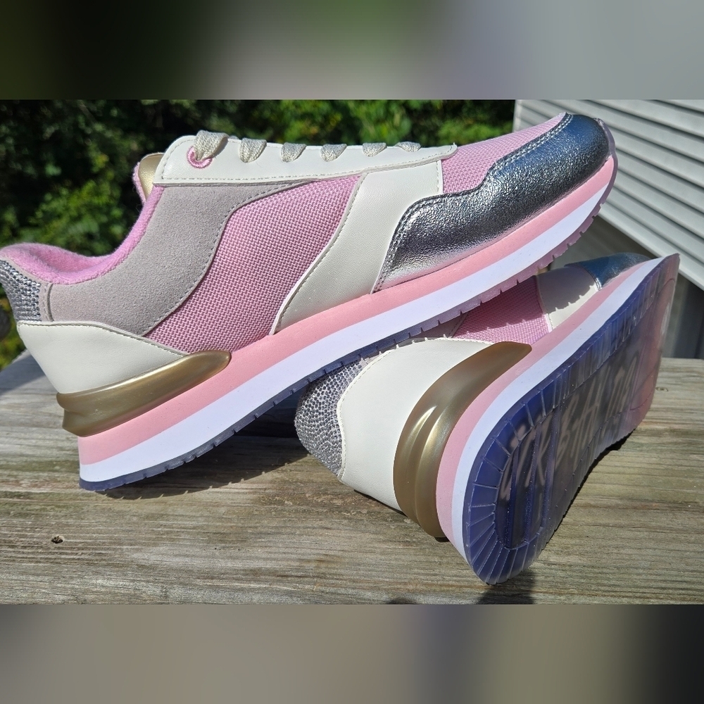 Urban Outfitters Pink and Silver Sneakers - Picture 8 of 11